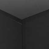 ON-TRANS 47.2 inch x 31.4 inch multifunctional rectangular sofa table with 2 drawers and gold wood grain leg center table, black - V.I.P Digital Presence