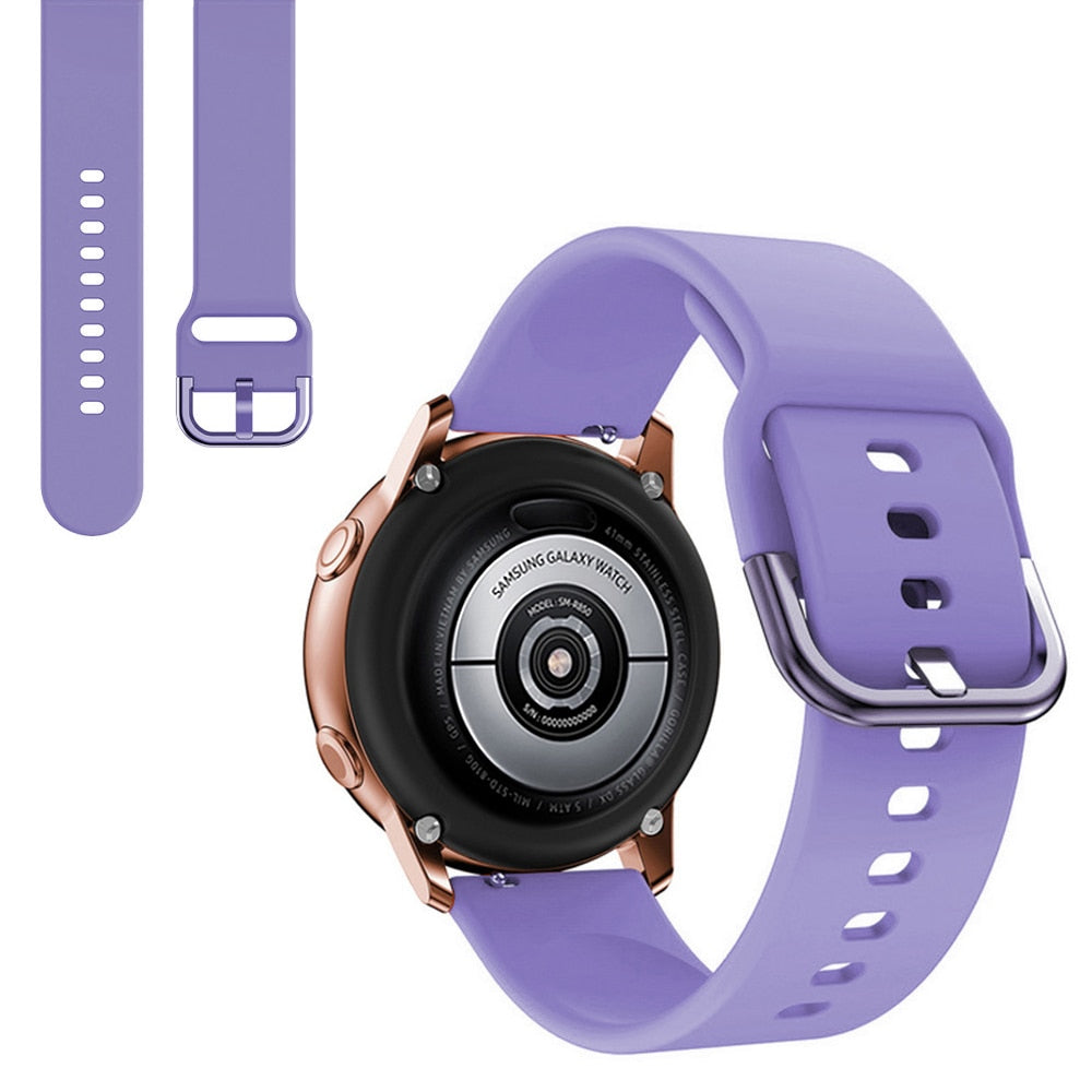 Suitable for Samsung Galaxy Watch Active2 Solid Color Silicone Strap 20/22mm Universal Strap - V.I.P Digital Presence