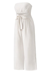 Tied Cutout Tube Wide Leg Jumpsuit - V.I.P Digital Presence