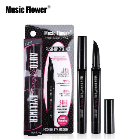 Music Flower Pro Auto Rotating Liquid Eyeliner Waterproof Eye Makeup Lash Hugging Gel Eye Liner Mark Pen Smudge-proof Cosmetics - V.I.P Digital Presence