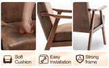 Medieval modern chair, solid wood frame living room chair, accent chair with ultra thick backrest - V.I.P Digital Presence