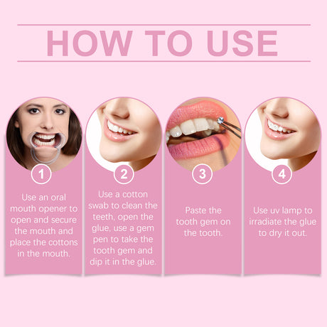 Diy Fashion Teeth Set Dental Beauty Decorative Diamond Combination Diy Shine Smile Style - V.I.P Digital Presence