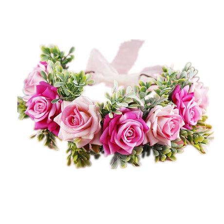 Handmade flower wreaths seaside vacation wedding accessories velvet adjustable hair accessories - V.I.P Digital Presence
