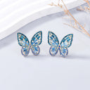 Alloy Inlaid Rhinestone Butterfly Earrings - V.I.P Digital Presence
