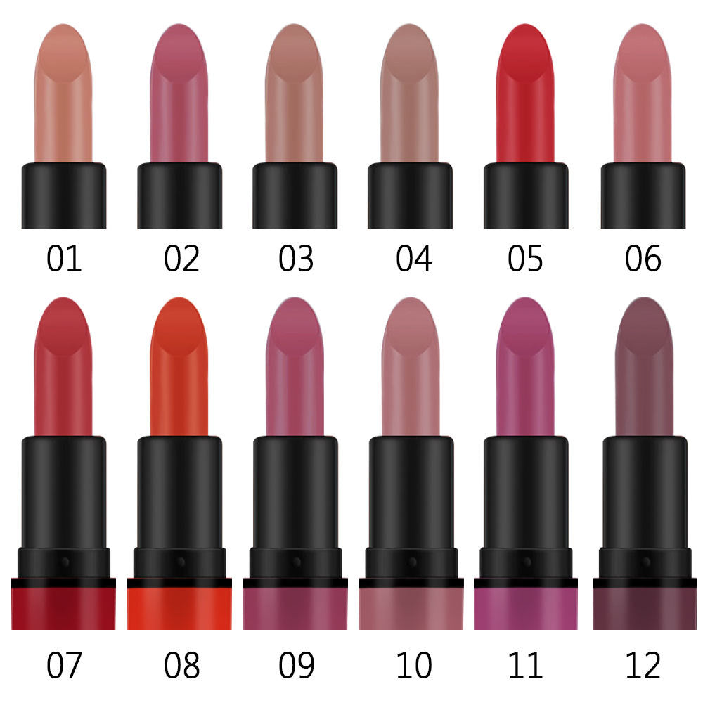 Matte Lipstick Bean Paste Plum Color Sexy Red Nude Beige Brown Red Bullet Lipstick - V.I.P Digital Presence