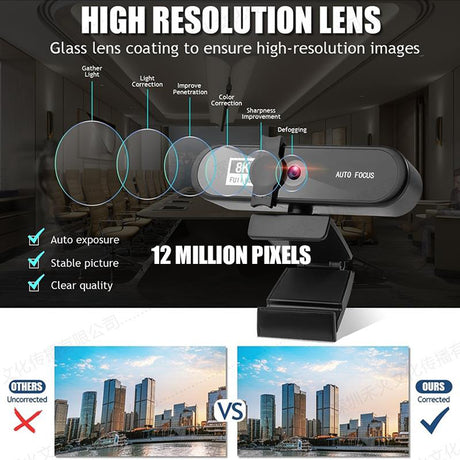 4k Beauty Auto Focus 1080p Computer Camera 8K Network USB Live Webcam 2K Drive Free - V.I.P Digital Presence