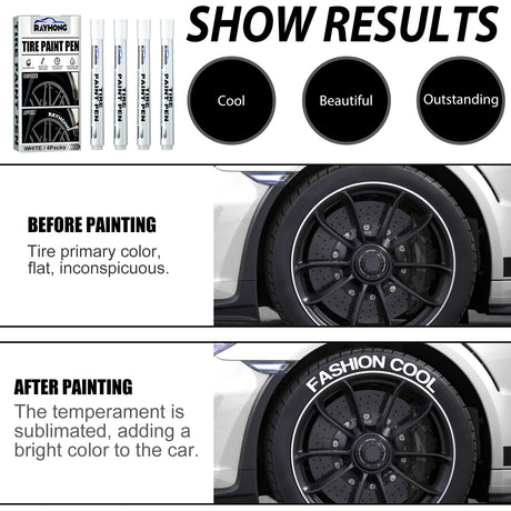 Tire Paint Pen, Car Tire Letter Pen Decorative Modification Supplies Graffiti Tracing Birthmark Pen - V.I.P Digital Presence