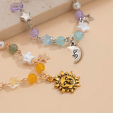Fashionable and versatile peach heart turquoise bracelet, irregular alloy multi-element shell bracelet - V.I.P Digital Presence