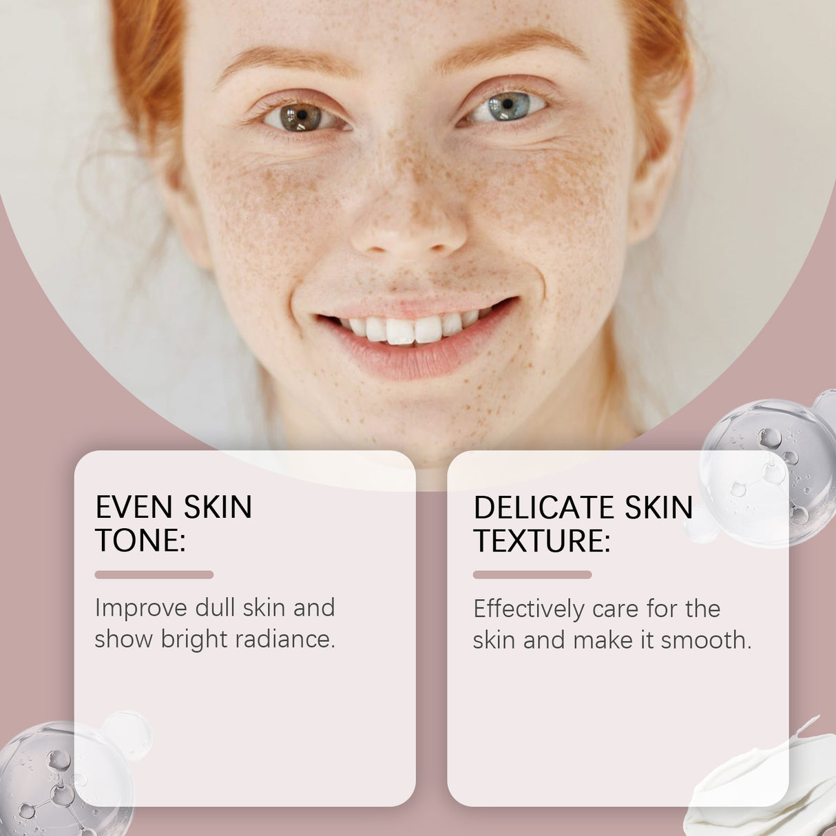 Crema de cuidado iluminadora para la piel facial, hidratante, suave, translúcida e hidratante.