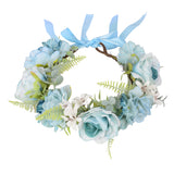 Flower Wreath Simulation Flower Leaves Hair Strap Photography Retro Hanfu Bridal Girl Flower Wreath Headwear - V.I.P Digital Presence