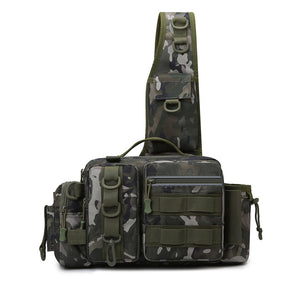Men's Fishing Backpack: Equipped with bait box, equipment storage bag, pole holder, sling & shoulder bag design. - V.I.P Digital Presence