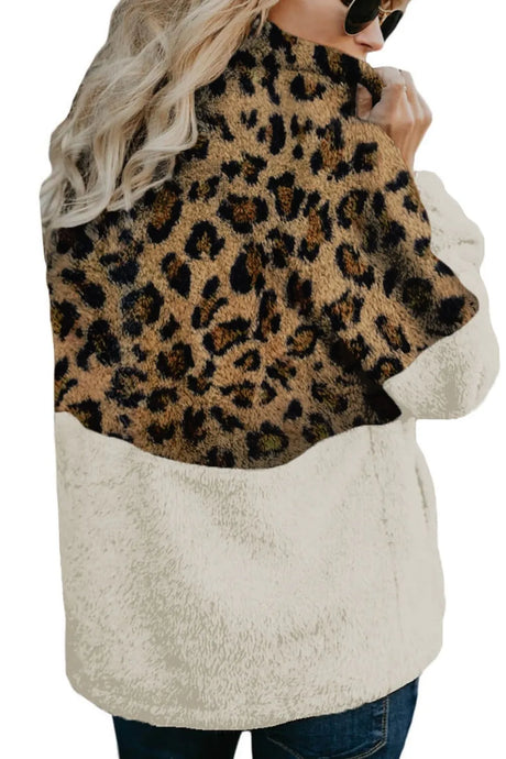 Color Block Half Zip Long Sleeve Fuzzy Sweatshirt - V.I.P Digital Presence