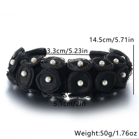 Fashionable fabric pearl flower Hair accessories - V.I.P Digital Presence