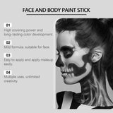 Halloween Face Painting Stick Set, Covered With Painted Foundation Makeup Clown Colorful Stick - V.I.P Digital Presence