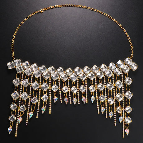Trendy exaggeration hair chain, European and American fashion, water droplets full of diamonds hair accessories, headwear accessories, hair chain - V.I.P Digital Presence