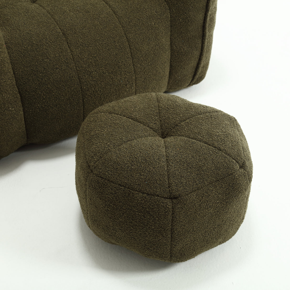 Soft Bean Bag Chair with High Resilient Foam(Chips)for living room and bedroom,Comfortable Square Lazy Sofa with Footstool - V.I.P Digital Presence