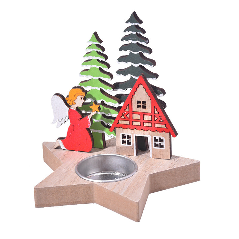 Christmas Decoration New Product Christmas Wooden Candle Stand Desktop Decoration Christmas Daily Necessities - V.I.P Digital Presence