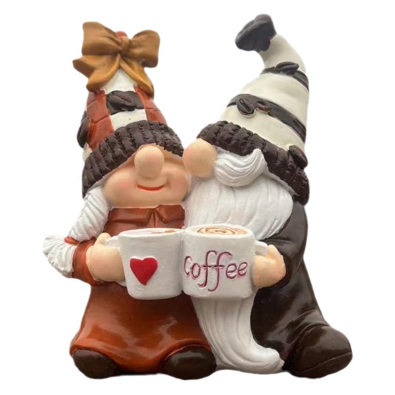 Christmas Coffee Double Dwarf Resin Crafts Decoration Home Decor Desktop Gift Lover - V.I.P Digital Presence