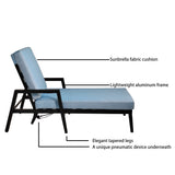 3PC Outdoor Aluminum Patio Furniture Chaise Lounge Set 2 Chaise & 1 End Table - V.I.P Digital Presence