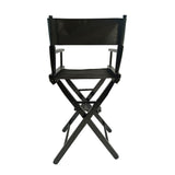 Casual Home Director's Chair, Black Frame/Black Canvas,Suitable for adults, foldable style, 2pcs/set populus - V.I.P Digital Presence