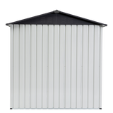 XWT014 Garden Metal Storage Shed Gray White 6x4x6ft outdoor storing tools Rainproof Hinge door version - V.I.P Digital Presence