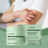 Crema calmante a base de hierbas que alivia y nutre la piel irritada con una crema de tratamiento corporal.