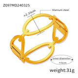 Fashion metal titanium steel bracelet with female geometric design and diamond studded spring buckle bracelet - V.I.P Digital Presence