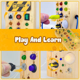 Montessori Busy Board Sensory Toys Wooden with LED Light Switch Control Board Travel Activities Kids Games for 2-4 Years Old - V.I.P Digital Presence