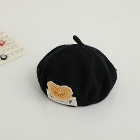 Children Spring and Autumn Beret Baby Cute Bear Hat Korean Version Male and Female Baby Corduroy Painter Hat - V.I.P Digital Presence