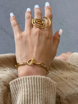 18K Gold-Plated Stainless Steel Chain Bracelet - V.I.P Digital Presence
