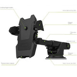Long Rod Automatic Lock Car Phone Holder Telescopic Suction Cup Mount for Car Air Vent Lazy Live Streaming - V.I.P Digital Presence