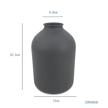 Matte Black Metal Vase: For Dried Flowers, Wedding Gifts, and Home Decor - V.I.P Digital Presence