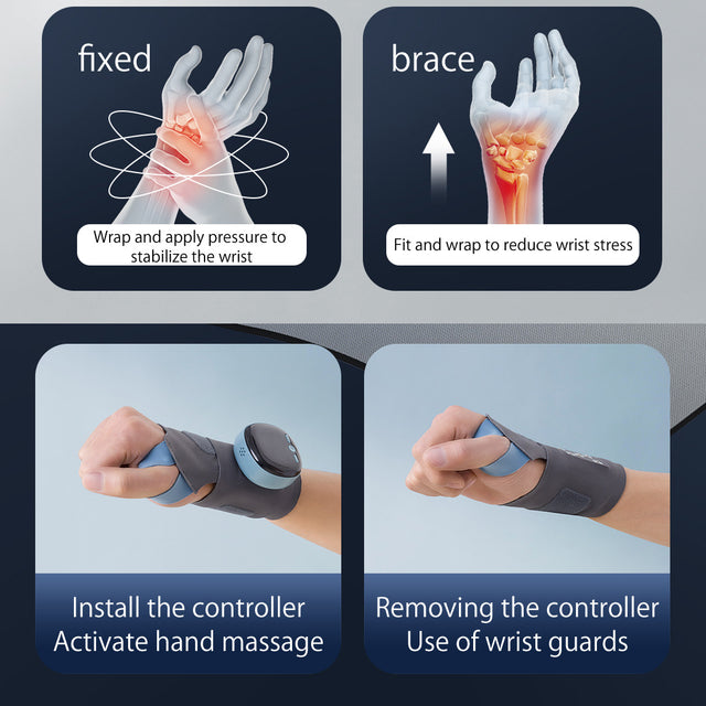 Wrist Guard For Tendonitis Heated Wrist Massager TFCC Strain , Sprain Sports Wrist Guard Preventing Muscle Strains Rechargeable - V.I.P Digital Presence