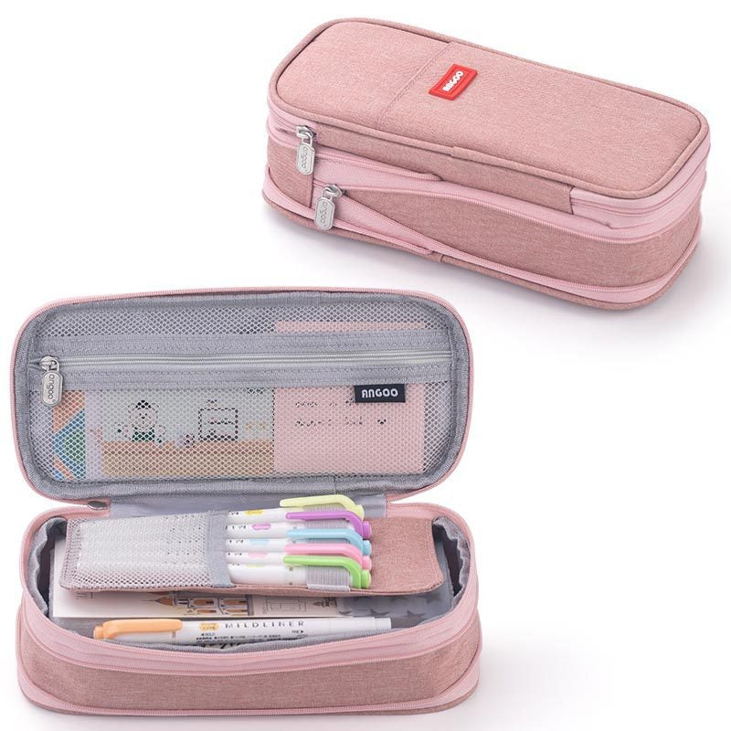 Macaron color block can transform into a large capacity upgraded pencil case stationery - V.I.P Digital Presence