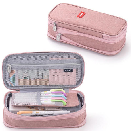 Macaron color block can transform into a large capacity upgraded pencil case stationery - V.I.P Digital Presence