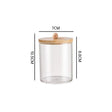 Bamboo cover cotton swab box portable round container cosmetic cotton puff storage box cotton swab makeup remover cotton box - V.I.P Digital Presence
