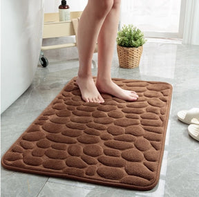 Cobblestone Embossed Bathroom Bath Mat Non-slip Carpets In Wash Basin Bathtub Side Floor Rug Shower Room Doormat Memory Foam Pad - V.I.P Digital Presence