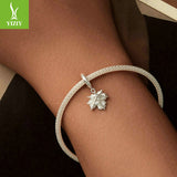 ilver Charm Original New Sparkling Maple Leaf DIY Pendant String Decoration Romantic Autumn Leaves s925 Silver Bracelet Beads - V.I.P Digital Presence