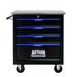 4 DRAWERS MULTIFUNCTIONAL TOOL CART WITH WHEELS-BLACK - V.I.P Digital Presence