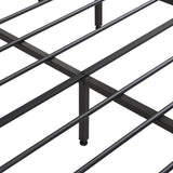 Industrial extra large bed frame with LED lights and 2 USB ports, extra large bed frame with storage space, rural brown color - V.I.P Digital Presence