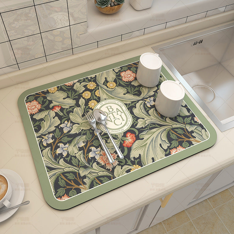 Kitchen Countertop Technology Cloth Drainage Pad Coffee Table Tableware Bowl Plate Cup Drying Pad Washable Insulation Pad - V.I.P Digital Presence
