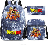 Youth Dragon Ball Backpack Student Shoulder Bag Travel Bag 3-Piece Set - V.I.P Digital Presence
