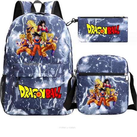 Youth Dragon Ball Backpack Student Shoulder Bag Travel Bag 3-Piece Set - V.I.P Digital Presence