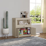 Squirrel cage acrylic panel with independent storage cabinet and wooden guinea pig room with bridge (L 31.50 x W 15.75 x H32.28) - V.I.P Digital Presence