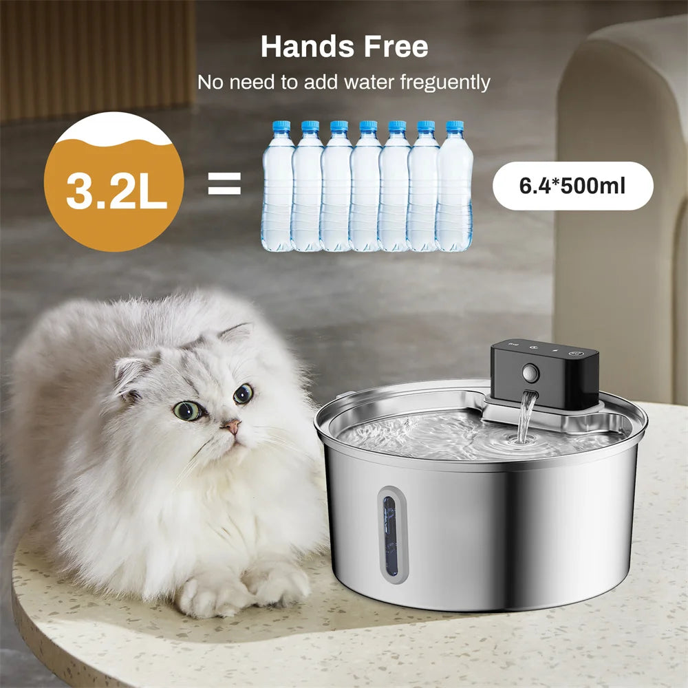 Pet intelligent water dispenser, wireless automatic sensing, cat water dispenser, 304 stainless steel water feeder - V.I.P Digital Presence