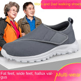 Elderly shoes men's chubby feet swollen feet, special health shoes sports shoes single buckle with dad's shoe mesh - V.I.P Digital Presence