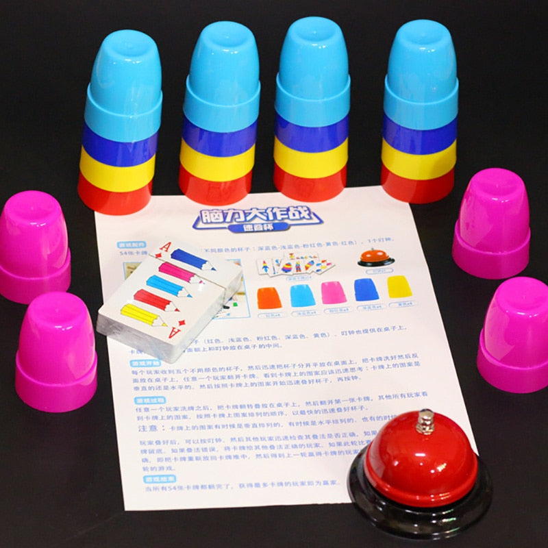 Speed Cups Puzzle Board Game Family/Party Best Gift for Children Funny Fast Stacks Game - V.I.P Digital Presence