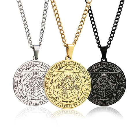 Stainless Steel Necklace Jewelry Seven Angels Magic Circle Pendant DIY Accessories Men's Necklace - V.I.P Digital Presence