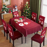 Christmas tablecloth, holiday decoration, elastic chair cover, household dining table, waterproof and dustproof tablecloth, fabric decorative tablecloth - V.I.P Digital Presence