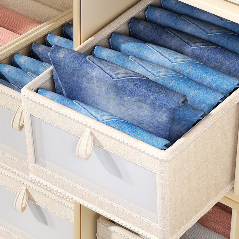 Visible foldable clothes storage box home wardrobe clothing storage box - V.I.P Digital Presence